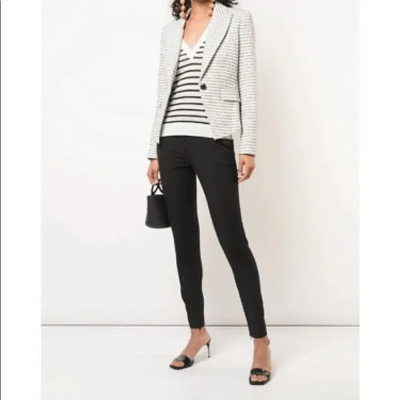 Veronica Beard White and Black Striped Blazer - Picture 5 of 16